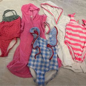 Girls 4T and 5T swimsuit and cover-up lot